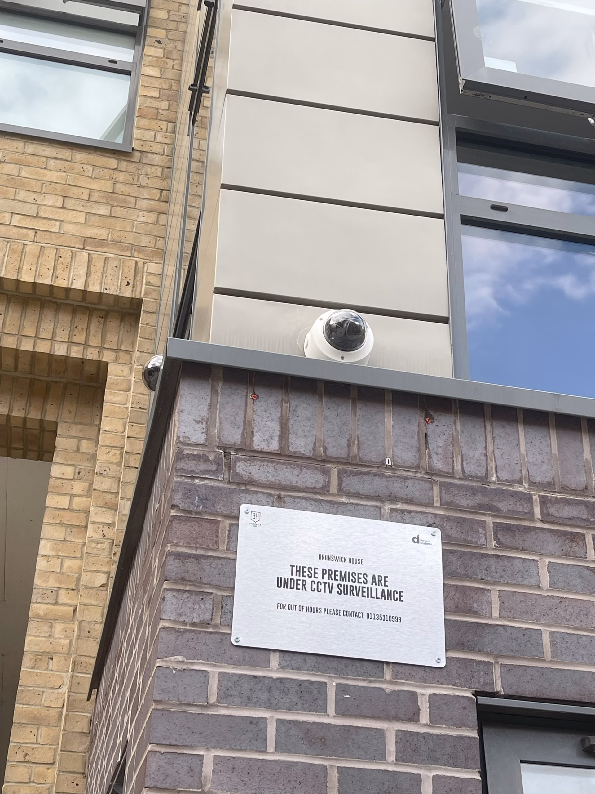 Hikvision vandal-proof dome installed at an external position